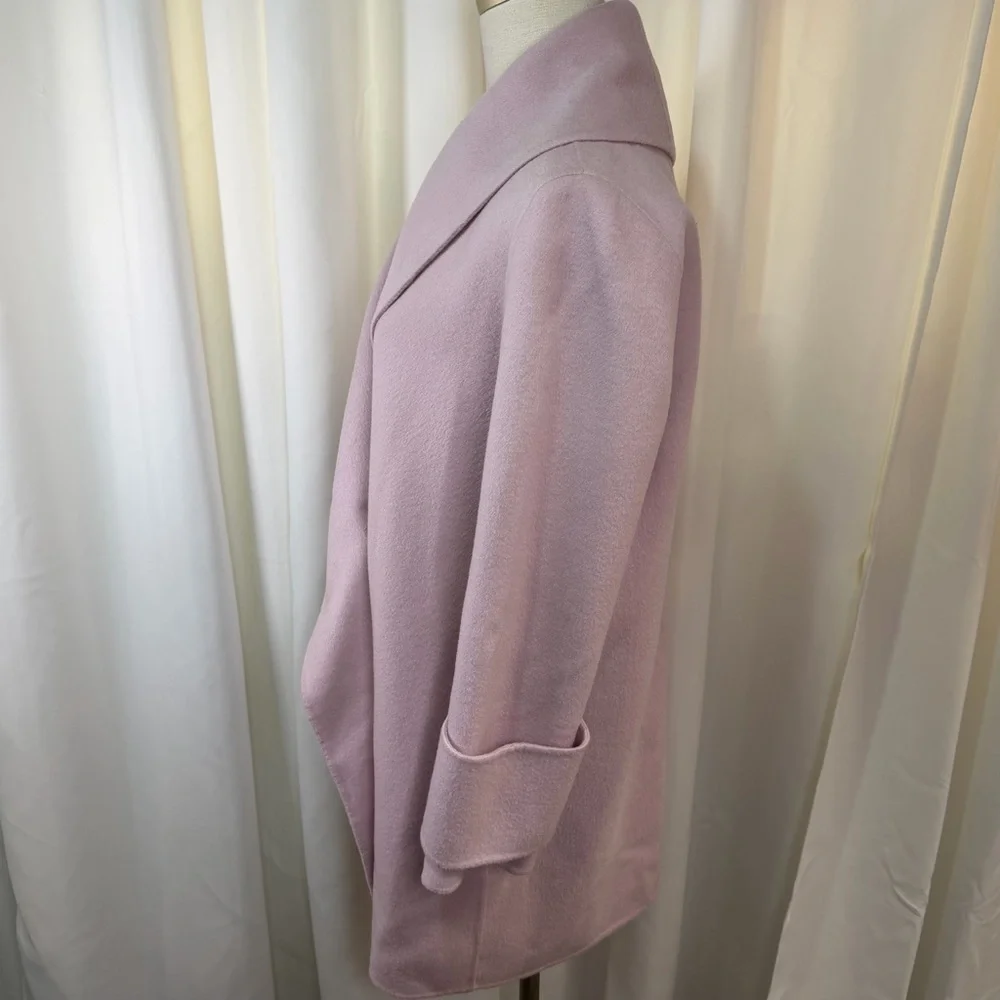 Vince ‘Drape Front Wool Coat’ in “Orchid” Lilac Purple / Light Pink Size Medium - Picture 10 of 16